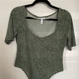 Green dotted bodysuit